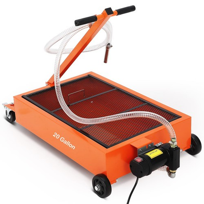 #ad 20 Gallon Oil Drain Pan with Pump Electric Rolling Oil Drain Cart with 8Ft Hose $135.98