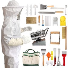 30 Pcs Beekeeping Supplies Tools Bee Suit Bee Keeping Starter Kit Bee Keeper