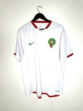 MOROCCO 2006 2007 AWAY FOOTBALL SHIRT SOCCER JERSEY NIKE sz XL MEN WHITE RARE