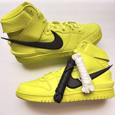 Size 11 - Nike Dunk High AMBUSH Flash Lime