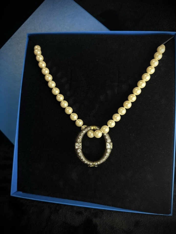 Signed Heidi Daus 42” Pearl & Rhinestone Necklace “Daily Double” NWOT - Image 3 of 4