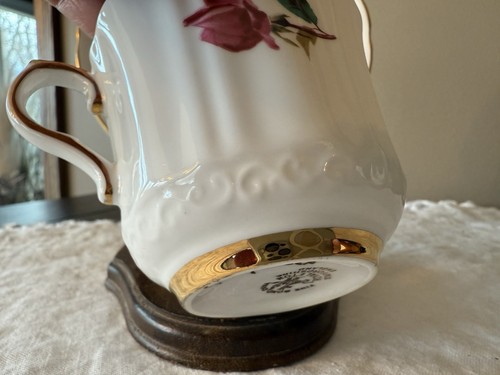 Set tazze e piattini vintage Royal Eton Staffordshire X2233/3 rose rosa osso Cina - Foto 9 di 18