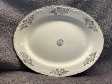 Vintage Homer Laughlin Golden Rose Platter 13 3/4”