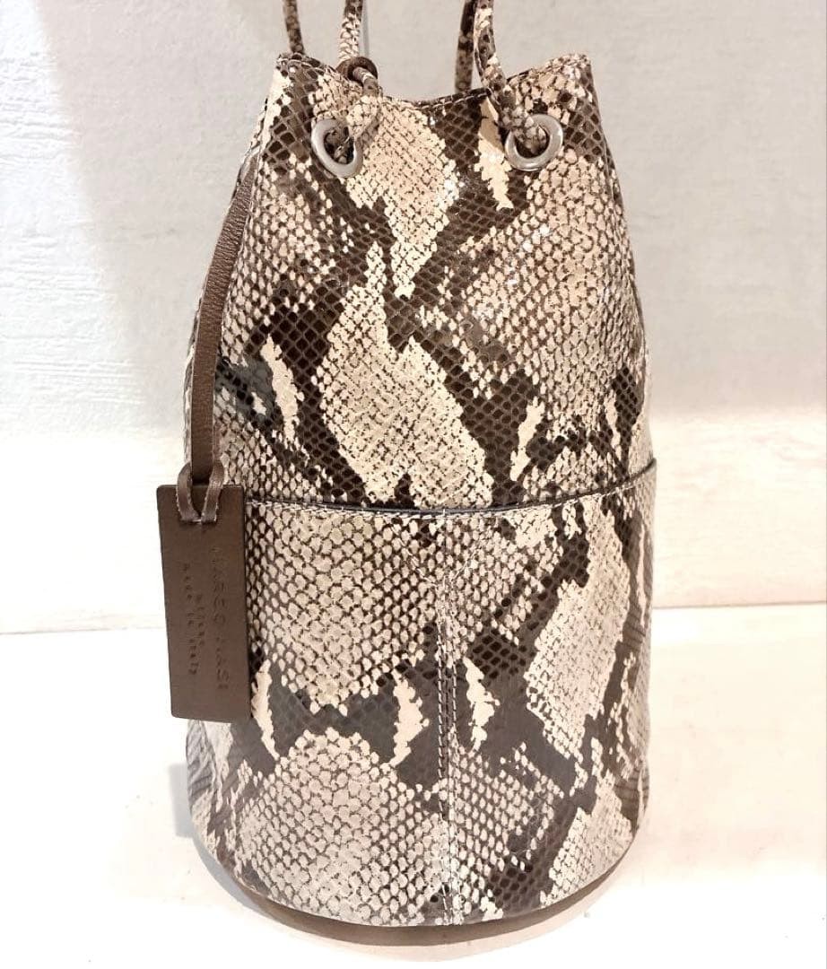 Marco Masi Python Pattern Drawstring Shoulder Bag… - image 3