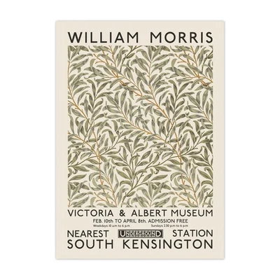 Green William Morris Poster (unframed), Willow Boughs William Morris Print - Image 1 of 3