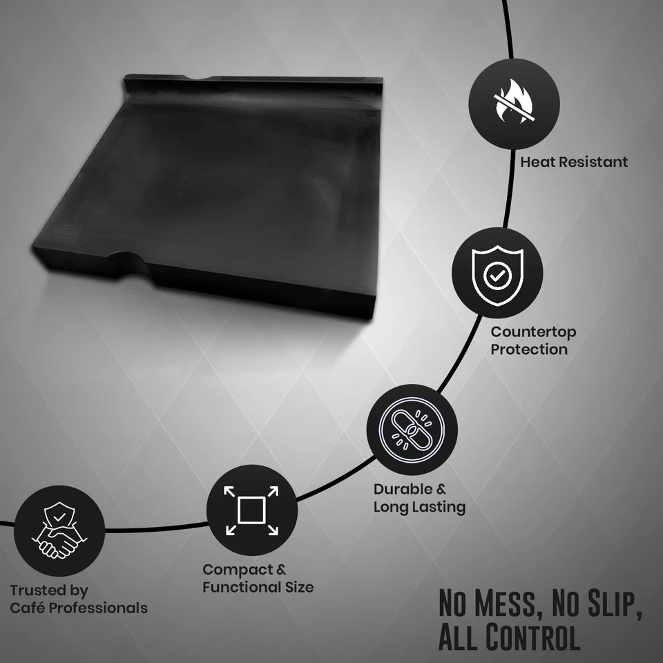 Alfombrilla de apisonamiento de café espresso premium - Almohadilla antideslizante para manipular café, goma resistente al calor C... Foto 4 de 4