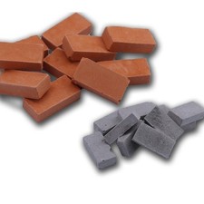 Realistic HO N Scale Miniature Bricks for DIY Railway Model Landscape (50 Pack)