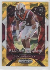 2021 Panini Prizm Draft Picks All-American Gold Ice Caleb Farley #198 0f6d