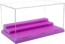 Minifigure Display Case for Action Figures Blocks, Dustproof Acrylic Display Box