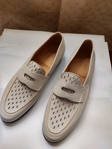 John Lobb Lopez Luxury $1980 Perforated Loafers 10.0 US/9.0 UK. White. Brand New - Picture 1 of 18