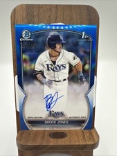 2023 Bowman - Chrome Prospect Auto Brock Jones #CPA-BJ Blue Refractor /150 Rays