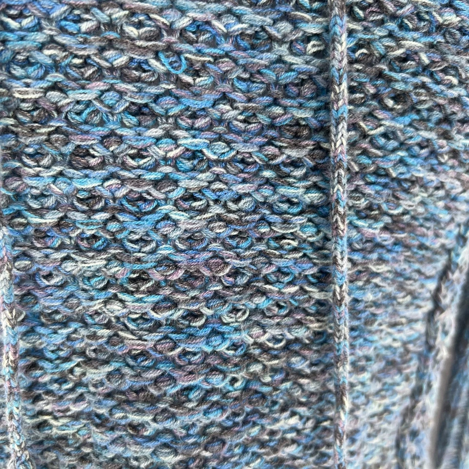 Suéter com capuz vintage Express feminino Y2K tamanho XS azul grunge indie boho crochê - Imagem 4 de 4