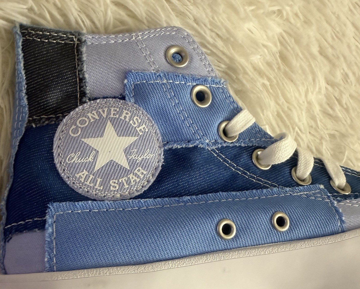 Converse Chuck Taylor All Star Hi Lugged Sneaker In Denim Patchwork - NIB - 6.5 thumbnail 9