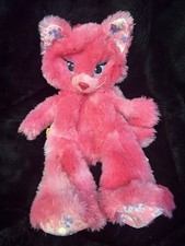 Build A Bear Pink Cat Paint Splatter Purple Unstuffed