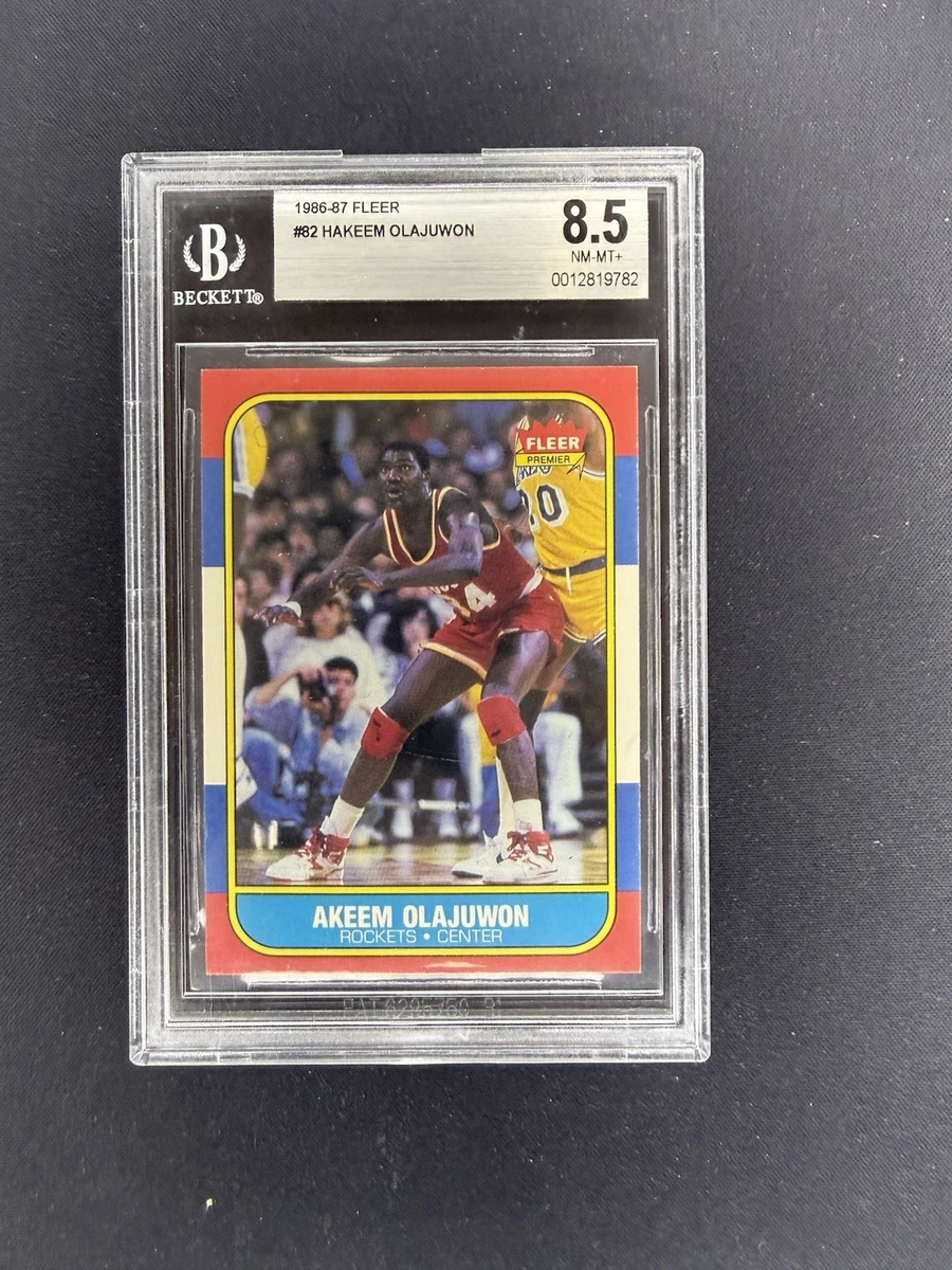 Hakeem Olajuwon 8.5 Graded Basketball Rookie Sports Trading Cards