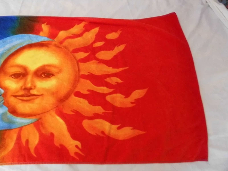 (De colección) Toalla Celestial Sol y Luna Piscina/Playa 30x60 Foto 2 de 4