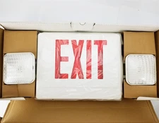 Magnatron LED EXIT/Emergency Light Combination White Double Faced CMAGU2RW