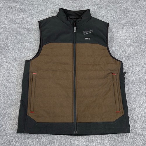 Gilet imbottito Milwaukee M12 riscaldato AXIS marrone nero M300 uomo medio - SOLO GILET