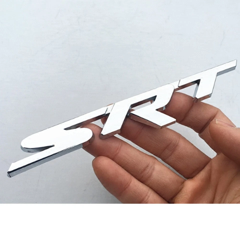 Insignia trasera hueca Hellcat SRT emblema cola maletero plateada hecha para Hellcat cromo Foto 2 de 4