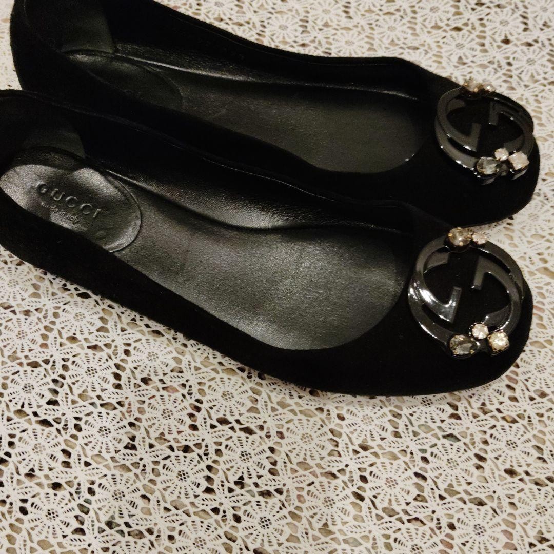 Gucci Flats Shoes Black With Logo Size 35.5 US About5.5 For Women thumbnail 5
