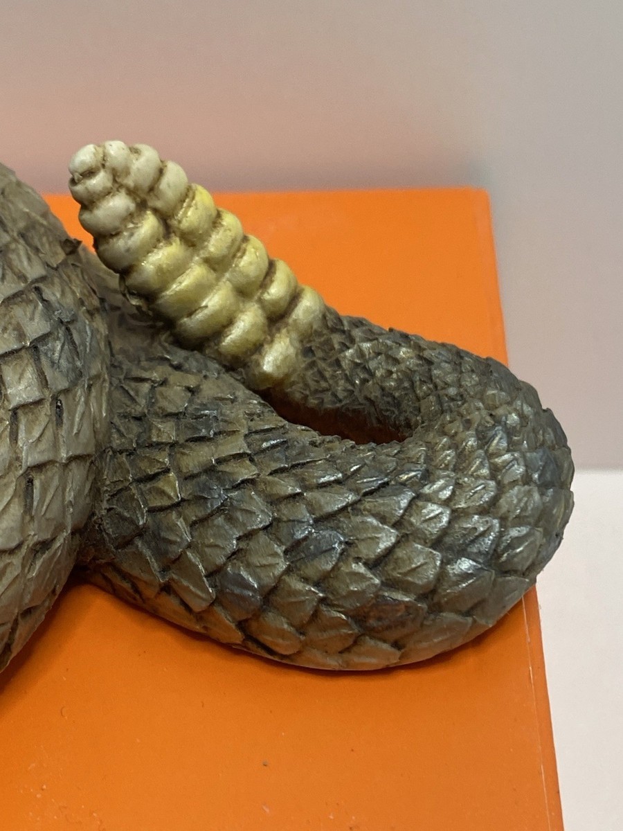 Made In Italy Vintage Castagna Rattlesnake Figurine 1990 Wildlife