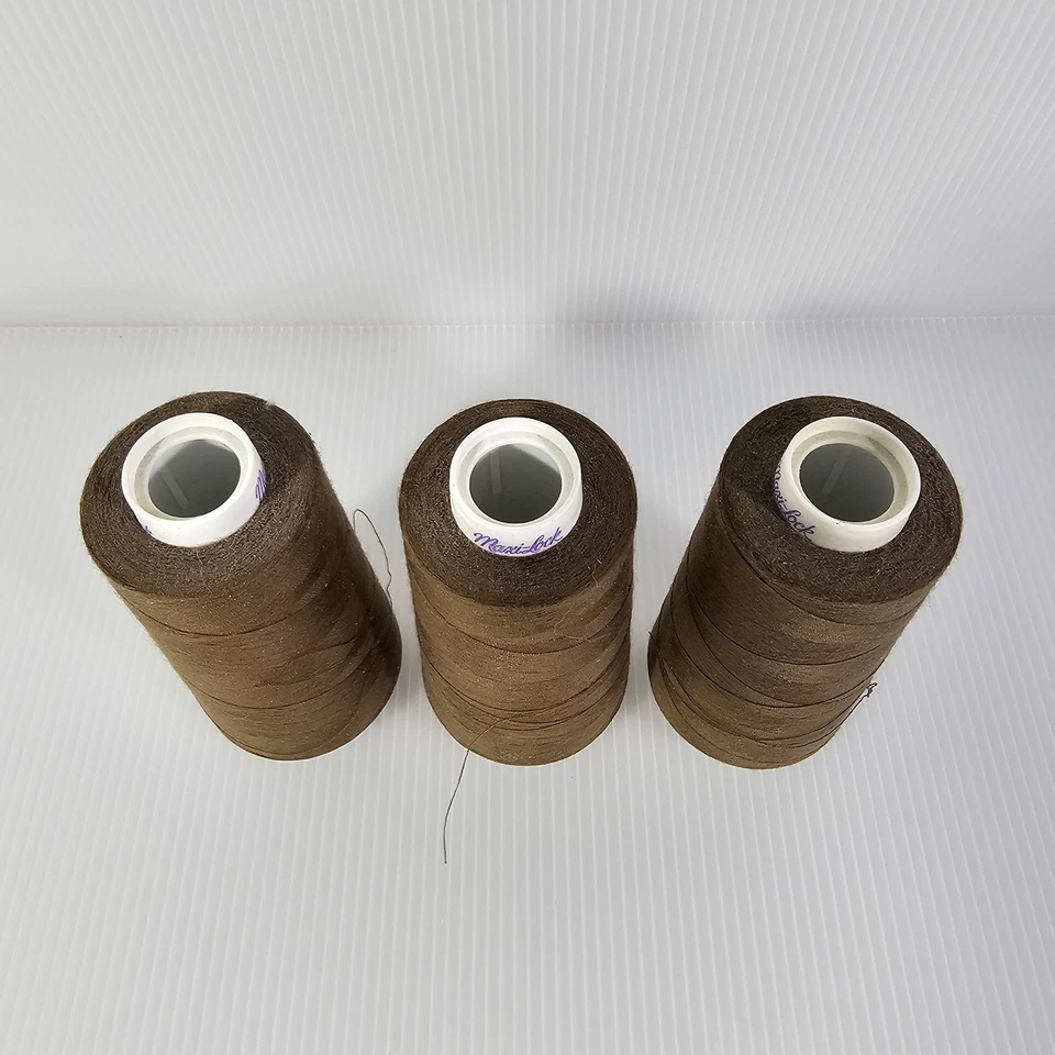 3 Maxilock Serger Thread Brown Polyester Overlock Sewing - Image 2 of 4