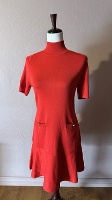 Women s Free Assembly Mock Neck Sweater Dress Red Size Small 4-6 NWT