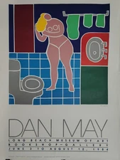 Vintage Dan May Art Show Exhibit Lithograph Poster Print 1984