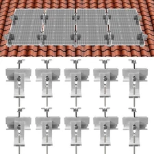 All-Aluminum Solar Mounts for Metal, Tile & Wooden Roofs - Easy Installation Kit