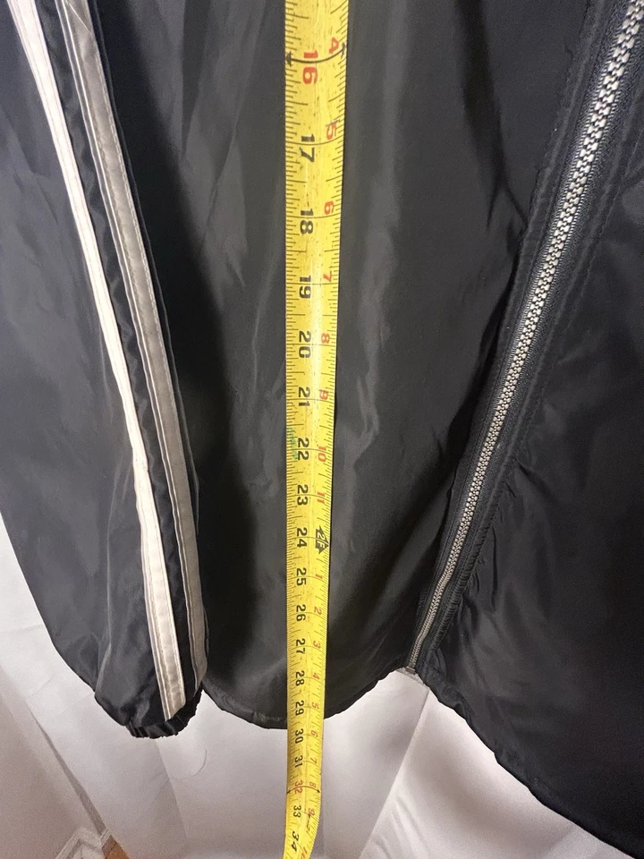 Adidas мужчин LG высокий двусторонний пуховик ветровка черный и белый и серый с капюшоном. - Изображение 3 из 4