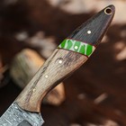 8.7" inch Damascus Steel Hunting Knife Full Tang Hybrid Handle Leather Sheath — photo 9