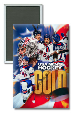 2026 Team USA Men's Hockey Winter Olympics Gold Medal Winners 2'' x 3'' Magnet