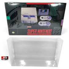 1 Super Nintendo SNES Console Box Protector .50mm PET Clear Plastic Display Case