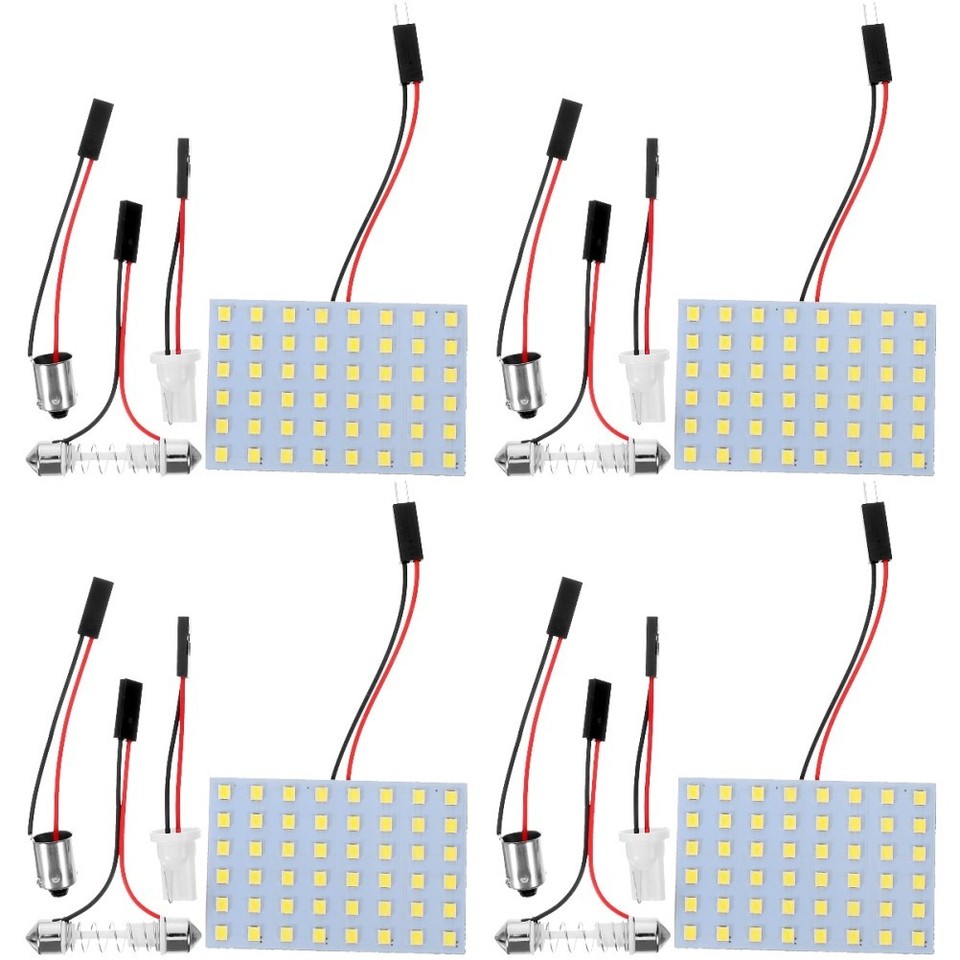 4Pcs LED Panel Dome Light for Car Bright Interior Ceiling Lights ...