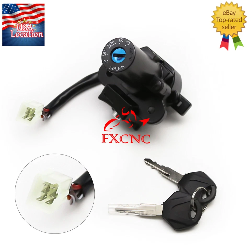 Interruptor de encendido bloqueo tapa gasolina tanque asiento combustible para Kawasaki KL110 KSR PRO 2013-2014 Foto 3 de 4