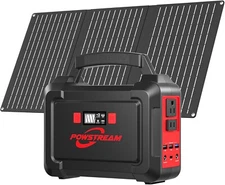 167Wh Solar Generator Portable Power Station 30W Solar Panel 45000Mah 100W AC