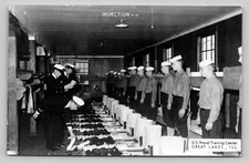 RPPC Inspection US Naval Training Station Great Lakes Real Photo P697