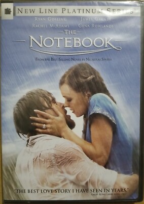 The Notebook DVD New, Ryan Gosling, James Garner, Rachel Mc Adams, Gena Rolands