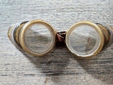 Antique/Vintage Steampunk 1930s Early American Aviation Glass Goggles - No Strap
