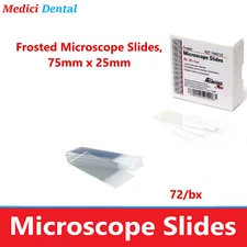 Frosted Microscope Slides, 75mm x 25mm, PRO ADVANTAGE® MICROSCOPE SLIDES, 72/bx