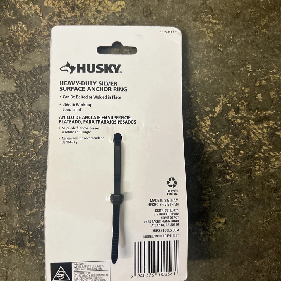 Husky Surface Anchor Ring 3 3/8” 3666 Lb Working Load Heavy Duty - - Image 3 of 4