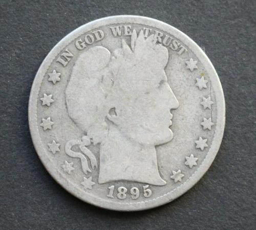 1895 Barber Half Dollar, G, mintage 1.8 m, FREE SHIPPING!