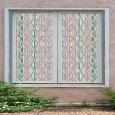 3D Line Lattice A188 Window Film Print Sticker Cling Stained Glass UV Sinsin