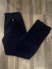 Polo Ralph Lauren 38x32 Blue Classic Fit Corduroy Twill Chino Casual F149 