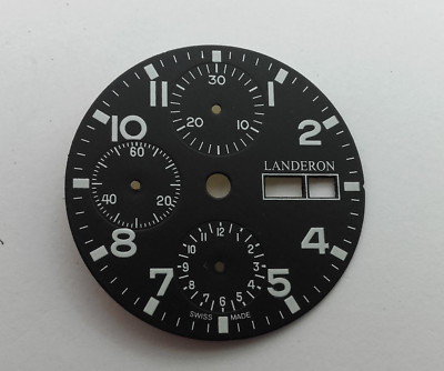VALJOUX 7750 CADRAN TYPE MILITAIRE LANDERON POUR ETA VALJOUX 7750 DIAMETRE 30MM