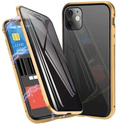 TraCa Anti-Spy Anti-Peeping Privacy Magnetic Case for iPhone 11 Pro Max  Clear