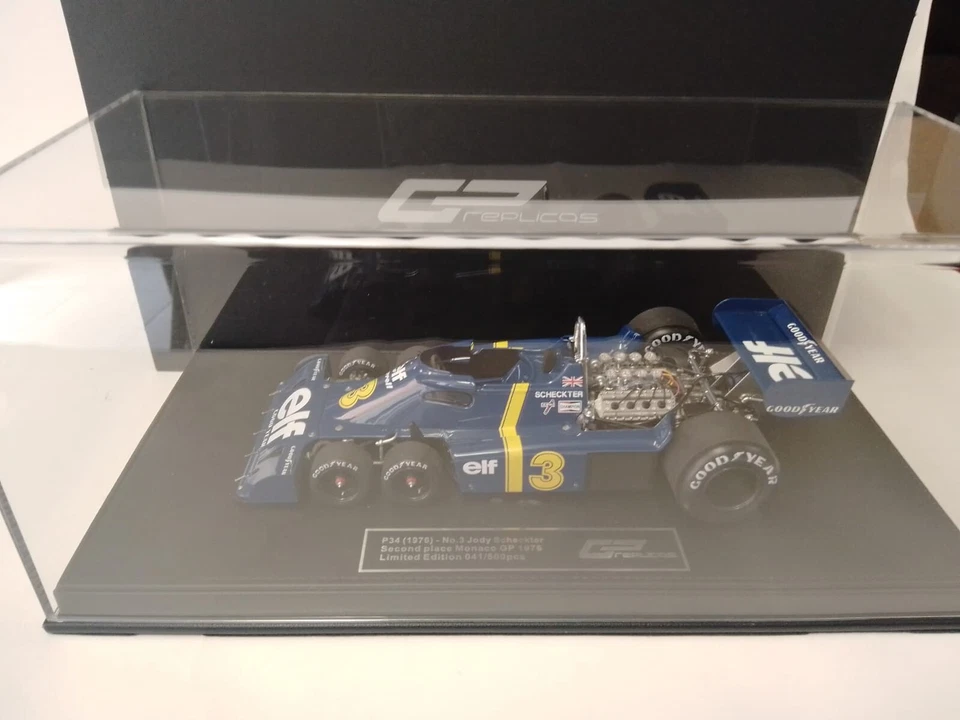 GP Replicas GPreplicas Tyrrell P34 #3 Jody Scheckter 2nd Monaco 1976 1/18 GP089C - Immagine 4 di 4