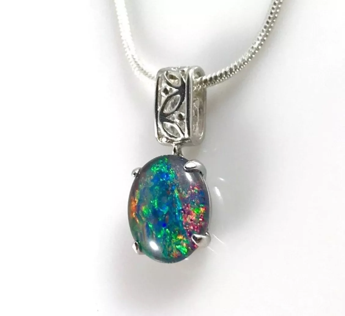 Lorikeet Lightning Ridge Black Opal and Gemstone Pendant | Gerard McCabe |  558615