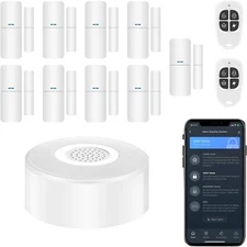 12PCS Tolviviov Smart Home Alarm Security System DIY Window Door Sensors