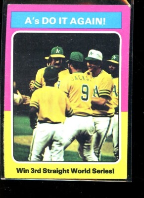 1975 TOPPS #466 A'S DO IT AGAIN EXMINT E014715